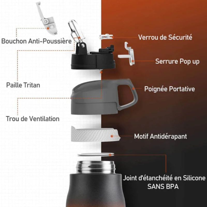 Gourde avec Paille Adulte