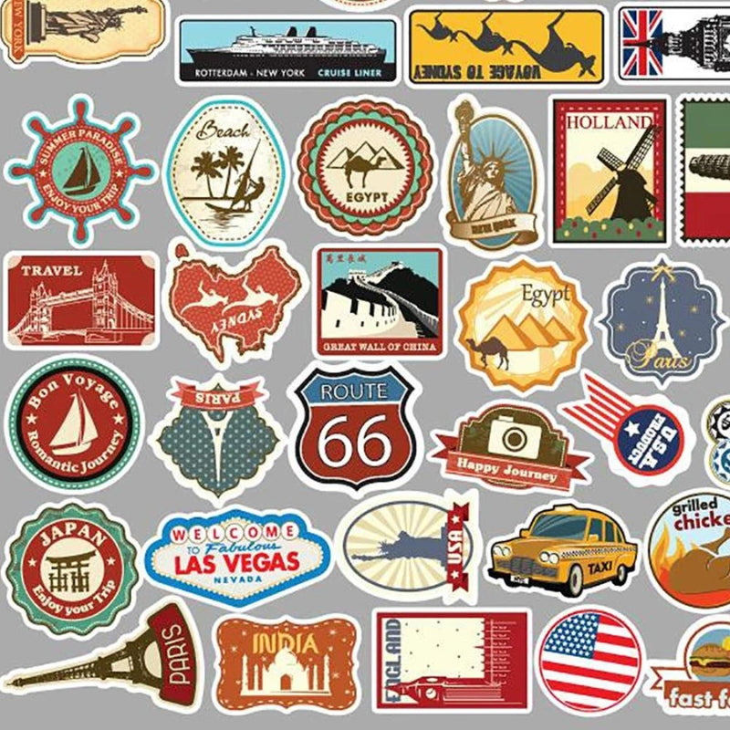 autocollant valise voyage