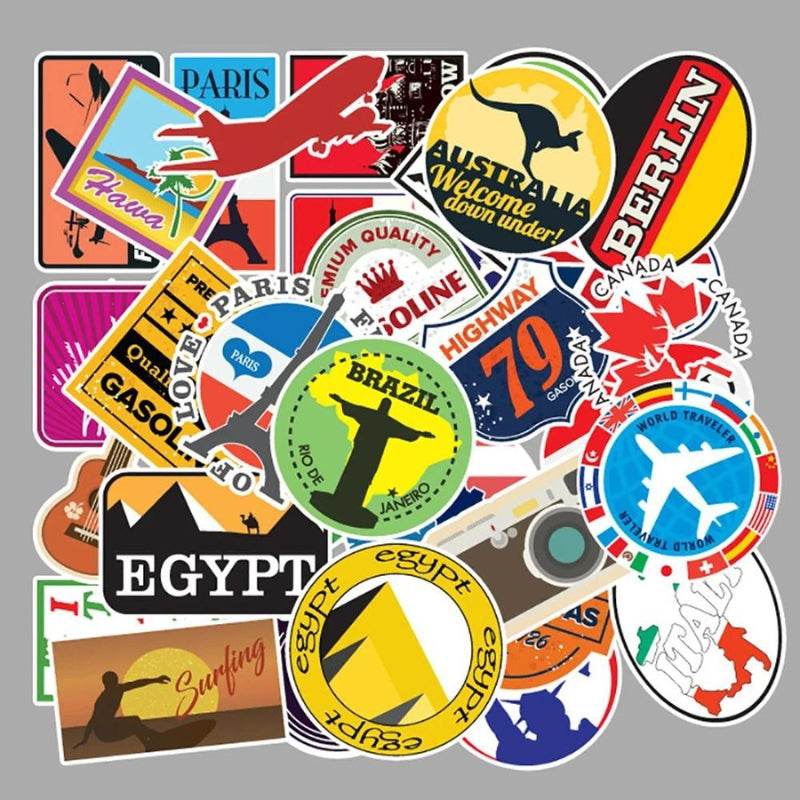 autocollant valise pour voyage