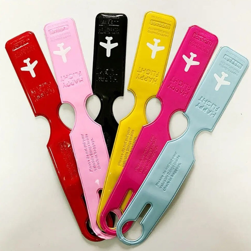 etiquette de valise en plastique