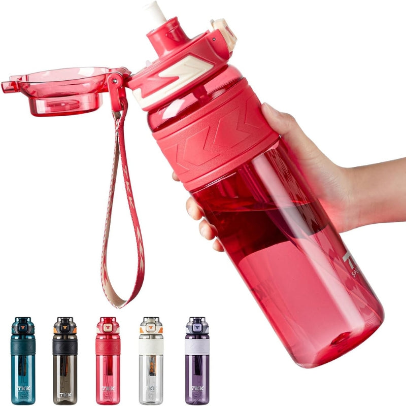 bouteille avec paille