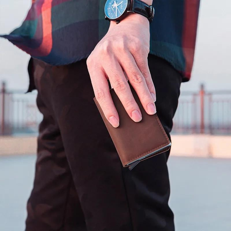 porte carte rfid cuir