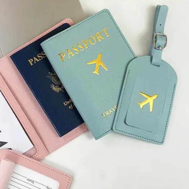 porte etiquette valise cuir