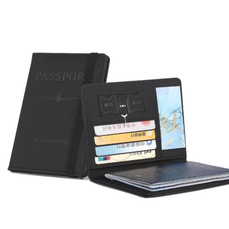 portefeuille anti rfid femme - Noir