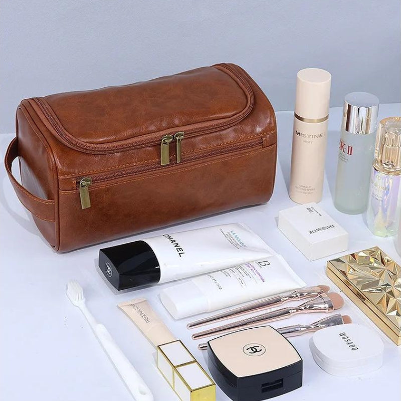 trousse de toilette homme cuir vintage