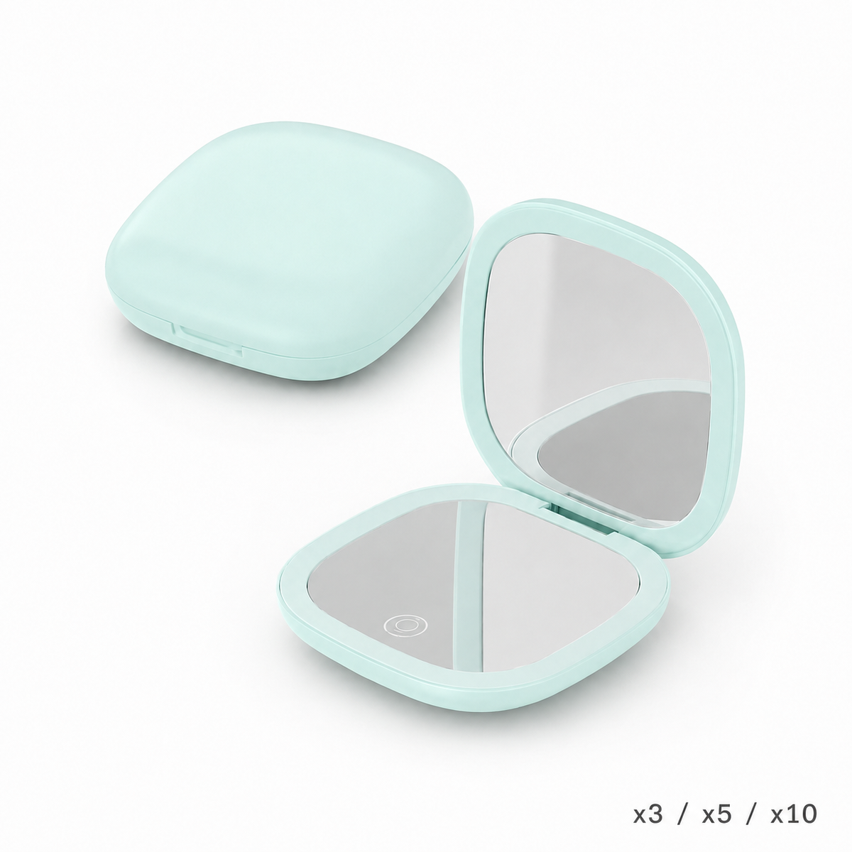 Miroir Grossissant De Poche Avec Led