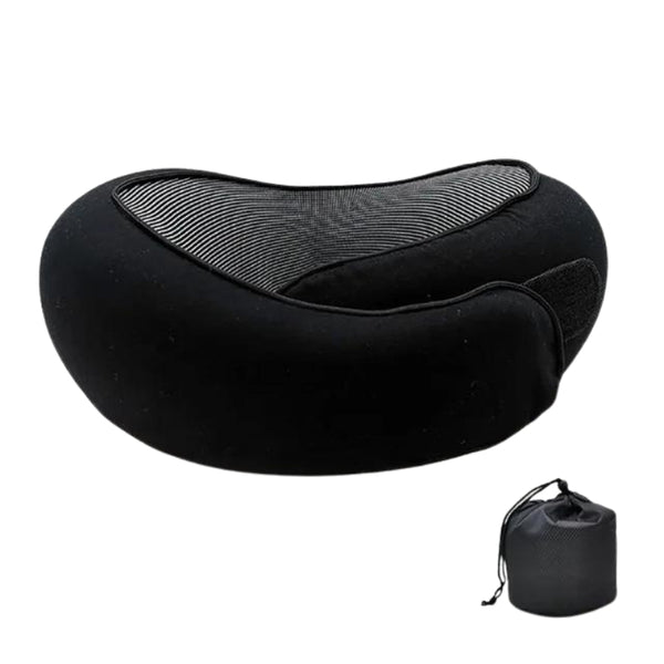 TRAVARA Coussin De Voyage Ergonomique En Mousse Mémoire - Oreiller Avion Compact Et Confortable Pour Train, Voiture