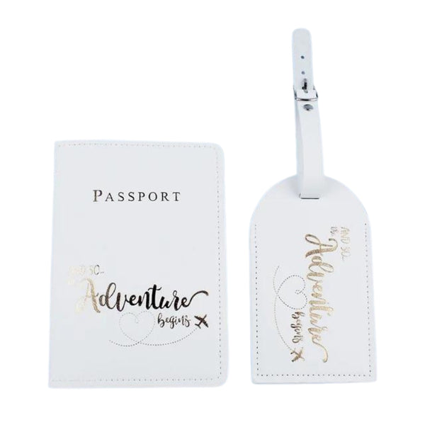 Couverture De Passeport De Voyage En Cuir Pu,Étiquette De Bagage