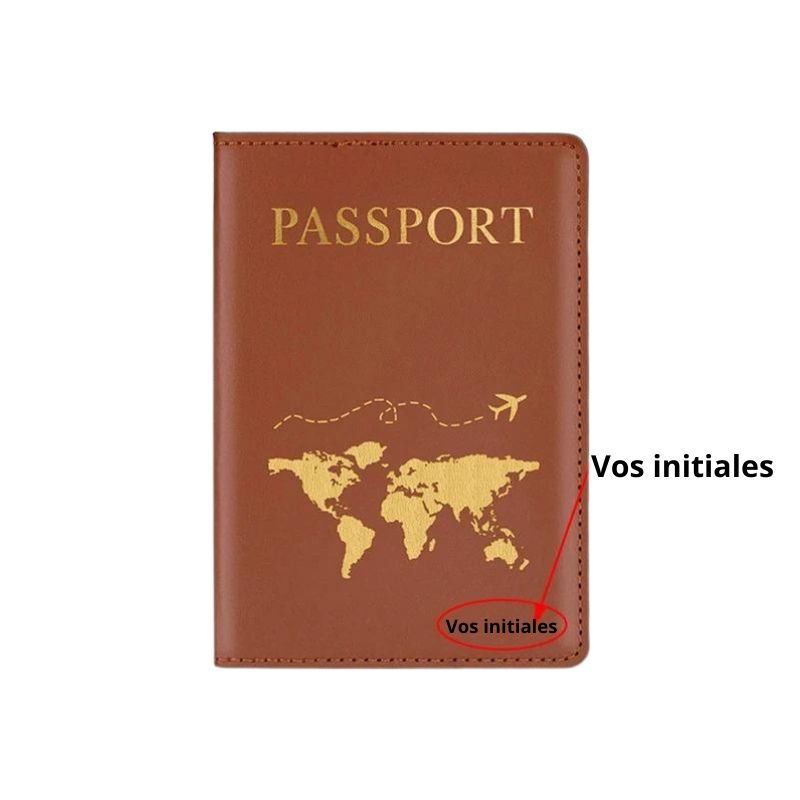 porte passeport personnalisé cuir