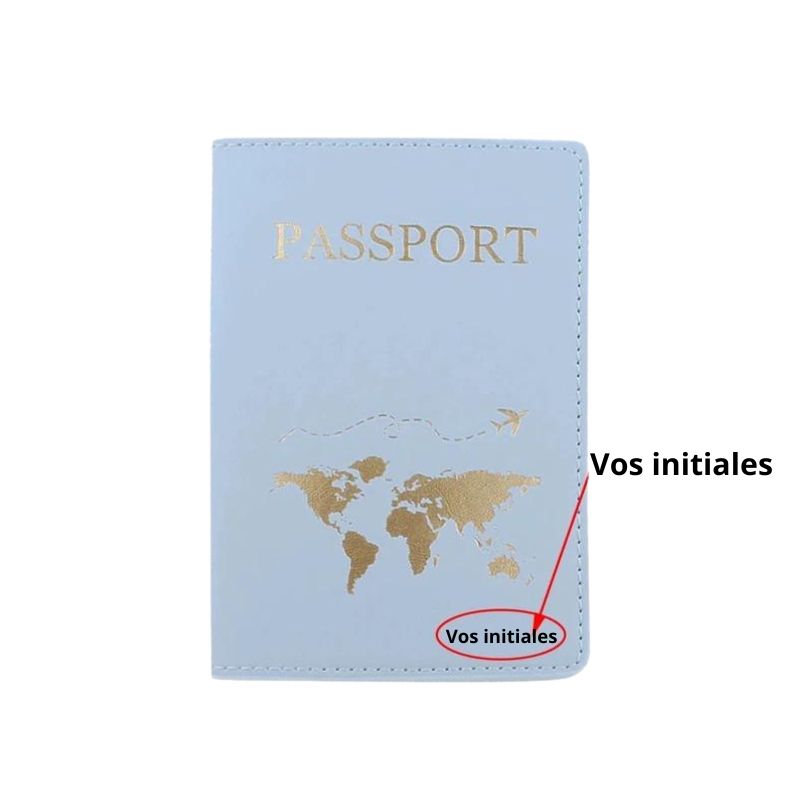 protège passeport personnalisé cuir