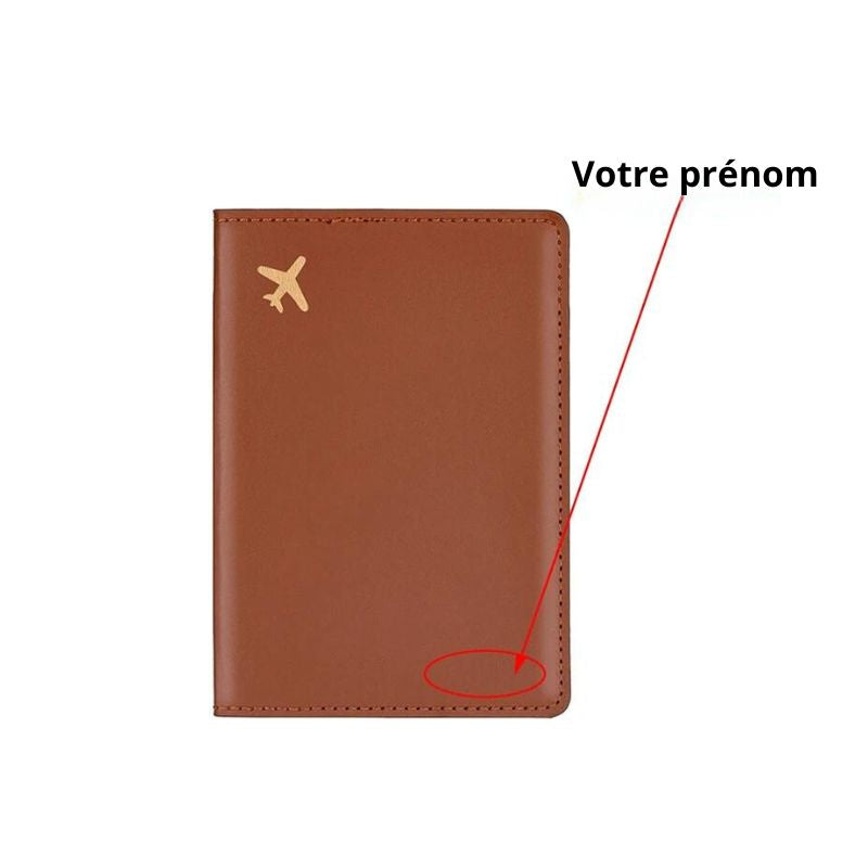 protège passeport personnalisé cuir