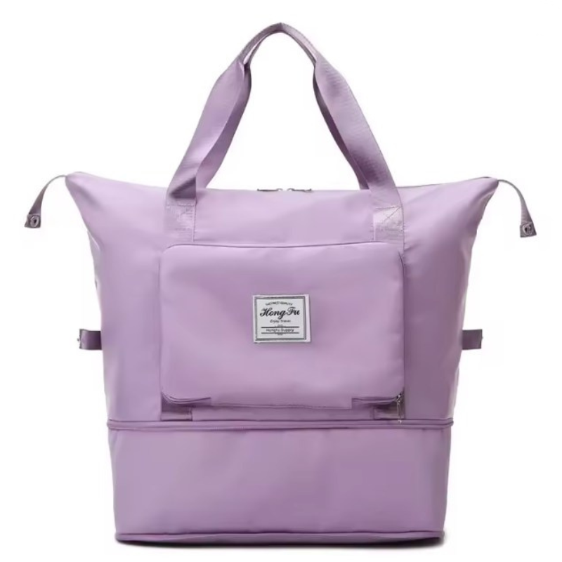 Grand Sac à Main Voyage Femme en coloris mauve lilas, vue de face