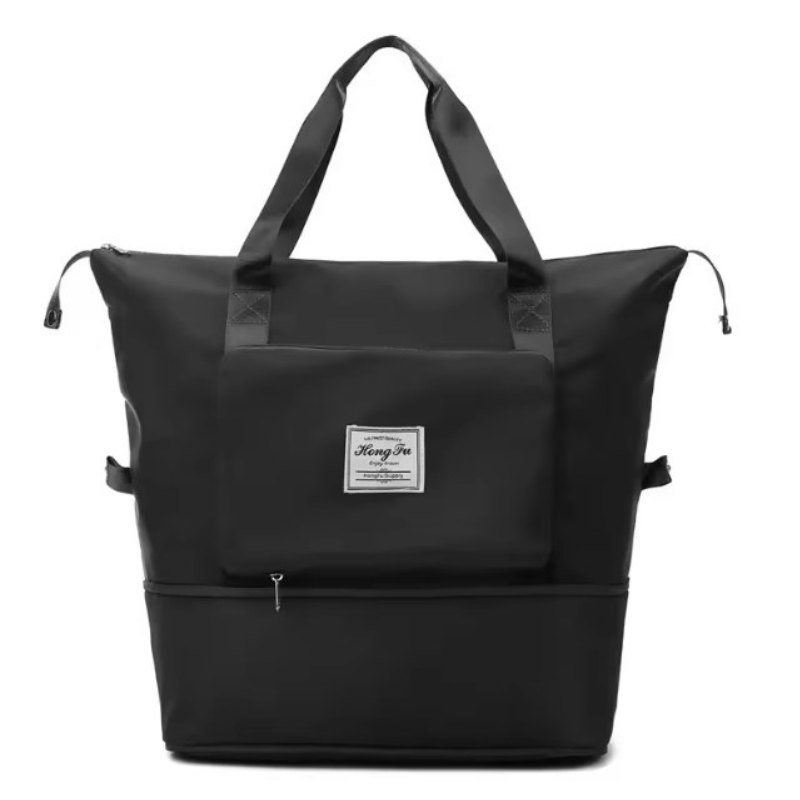 Grand Sac à Main Voyage Femme coloris noir, vue de face