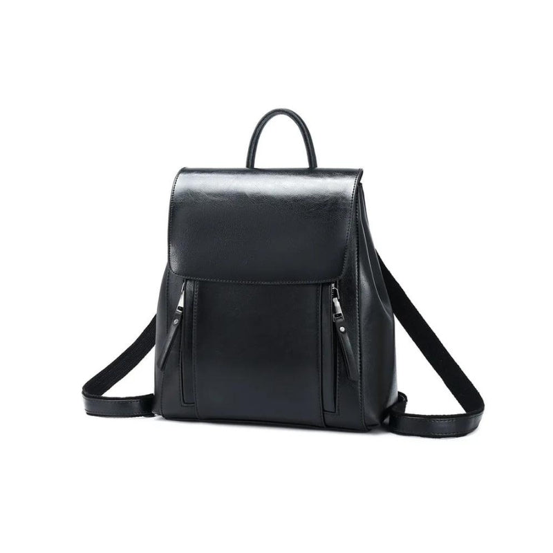 sac à dos en cuir noir femme